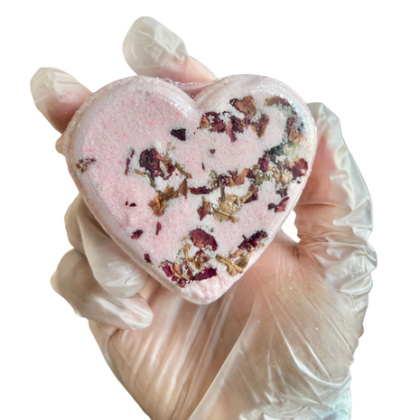 Pink Heart and Roses Bath Bomb