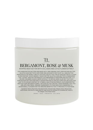 Bergamont, Rose & Musk Whipped Body Butter