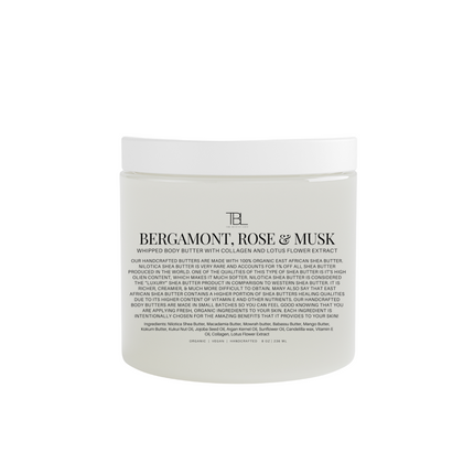 Bergamont, Rose & Musk Whipped Body Butter