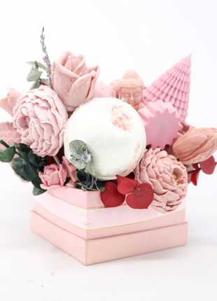 Mixed Red & Pink Pink Box 10-12 Flowers SoapFleur Forever Soap Bouquet with Dehydrated Botanicals