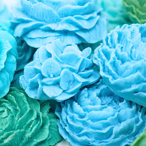 SoapFleur Loose Soap Blossoms - Assorted Blues