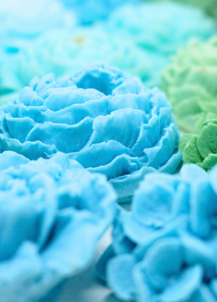 SoapFleur Loose Soap Blossoms - Assorted Blues